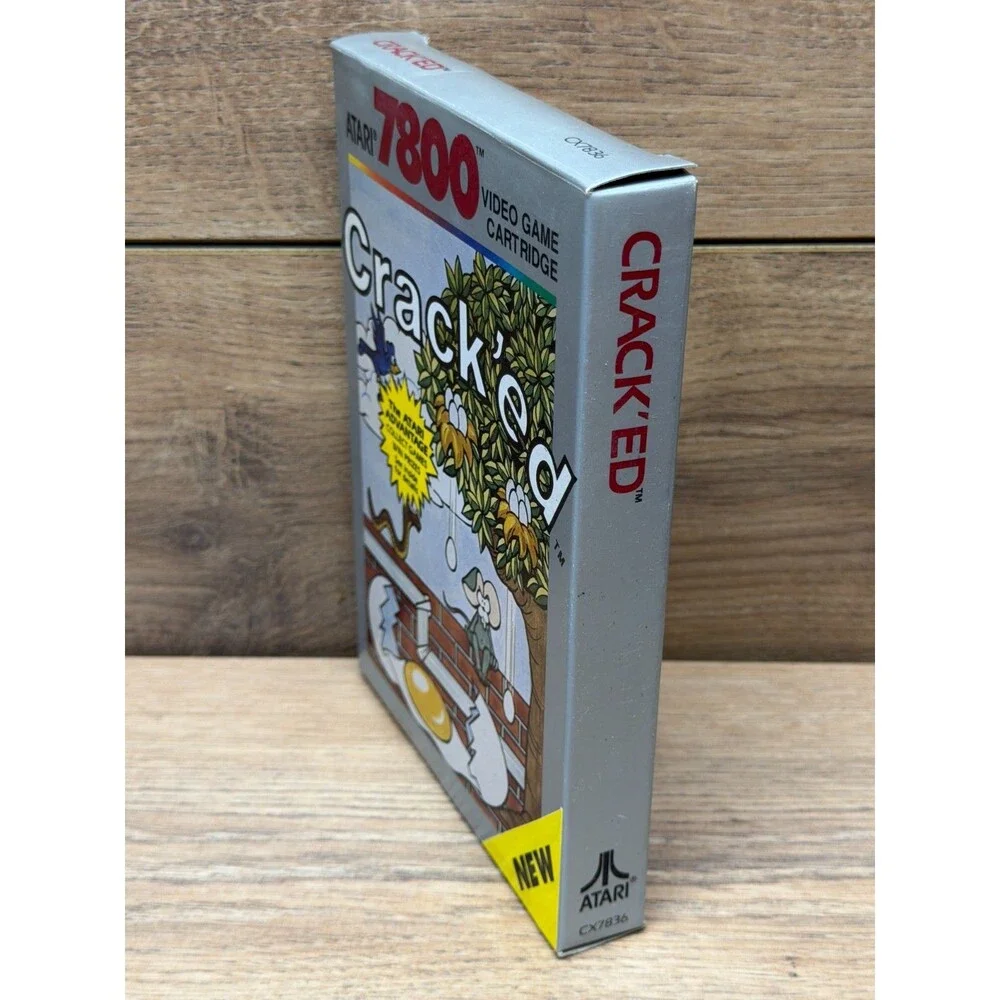 Crack'ed (Atari 7800, 1988) Complete CIB w/ Manual, Warranty Card, Poster & Box